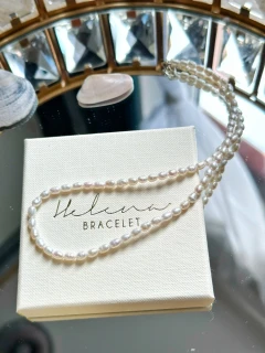 Perlový choker z říčních perel lll.